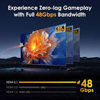 8K@60Hz HDMI 2.1 Switch 5 in 1 Out, 48Gbps Ultra HD 4K 120Hz, HDR10/Dolby Vision, 3D, Supports DTS-HD, Dolby TrueHD Compatible with PS5/4 Xbox Nintendo Switch Roku Apple TV Fire Stick Gaming PC