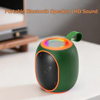 Portable Bluetooth Speaker – 8W HD audio quality, TWS stereo pairing, LED light show, compact and portable, suitable for outdoor use, can be used in cars, travel and parties, a cool teen gift(Green)