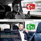 Cell Phone Signal Booster for Car, Truck & SUV – Boost 5G & 4G LTE Band 12/13/17 for Verizon, AT&T & T-Mobile, FCC Certified Mobile Cellular Repeater for Vehicles