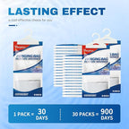Vacplus Moisture Absorbers 30 Pack, Fragrance Free Hanging Humidity Packs with Sturdy Hook, Effective Closet Dehumidifier for Bathroom, Laundry Room, Basement, 9.8Oz