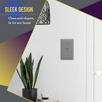 ENERLITES Toggle Light Switch Wall Plate Cover, Gloss Finish, Size 1-Gang 4.50" x 2.76", Unbreakable Polycarbonate Thermoplastic, 8811-GR-10PCS, Gray (10 Pack), Grey