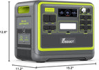 FOSSiBOT F2400 Portable Power Station 2400W, 2048Wh LiFePO4 Battery Backup/6 x 110V AC 2400W Outlets (4800W Peak), 16 Ports, 1.5H Fast Charging, LED Solar Generator for Home Use Camping RV Emergency