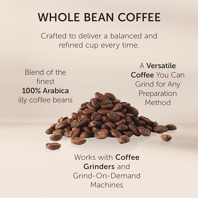illy Whole Bean Coffee - Perfectly Roasted – Costa Rica Medium Roast - with Notes of Honey, Vanilla & Citrus - 100% Arabica Beans - No Preservatives – 8.8 Ounce