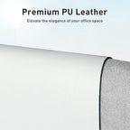 Aothia Leather Desk Pad Protector, Office Desk Mat, Large Mouse Pad, Non-Slip PU Leather Desk Blotter, Laptop Desk Pad, Waterproof Desk Writing Pad for Office and Home (48"x17", Barely Grey)