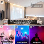 VANANCE Smart Can Light 6 Inch, Multicolorred, Dimmeble, 2700K-6500K CCT Selectable, RGB Remote LED Recessed Lighting 4 Pack, WiFi & Bluetooth LED Downlight, Compatible with Alexa Google Home