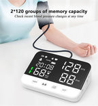LERONGHEALTH Digital Upper Arm Blood Pressure Monitor for Home Use, Rechargeable, Large LED Display, Systolic Diastolic Pulse Reading, Voice Broadcast, 240 Memory Storage for 2 Users，FDA Cleared