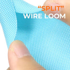 HOLED 3/16 inch Split Braided Cable Management Sleeve for USB Cable Power Cord Audio Video Cable, Wire Loom Cord Protector from Cat Dog Chewing (Sky Blue, 10FT)