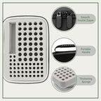 stukcaze Battery Organizer Storage Case with Tester for AA AAA Button Battery Holder Carrying 3 Batteries Variety Pack 88 Batteries Zipper Mesh Bag (Batteries Not Included)
