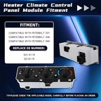 Q21-6119 HVAC A/C Climate Control Module - Compatible with Peterbilt 337 348 379 389 - Replacement Front Panel Switch with Automatic Configuration