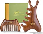 4-in-1 Wooden Gua Sha Tool Set – Facial, Body & Scalp Manual Guasha Massage Tool for Tension Relief, Includes Portable Mini Wooden Comb,Valentine’s Day Gift-Ready Box