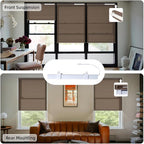 SmartWings Motorized Cellular Shades, Honeycomb Blinds Compatible with Zigbee/Alexa/Z-Wave/Homekit, Wireless Remote Control for Smart Home and Office in Customized Size,70% Blackout Coffee Brown
