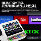 VSDINSIDE Macro Pad, Streaming Deck Stream Controller Soundboard Keypad, Programmable Keys USB Shortcut Keyboard for Gamer Streamer, Audio Mixer for OBS, YouTube, Office Desk Setup, PC, Mac