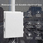 Namunanee Outdoor Electrical Junction Box with High Power Outlet, ABS Water Resistant Enclosure with Internal Mounting Panel & Hinged Cover. (18.1" H* 12.6" L* 4.3" W & Outlet)