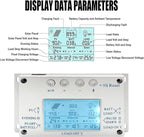 OOYCYOO MPPT 30A 40A 60A 80A 100A solar charge controller display, high-definition LCD numerical control display, multi-function button display, communication interface solar charge controller display