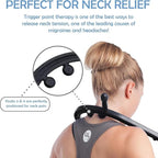 Body Back Buddy Classic USA Made Handheld Massage Cane - Full Body Trigger Point Tool for Deep Tissue Pain Relief - Dual Hooks for Back, Shoulder, Neck - (2.0 Black)