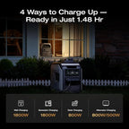 EF ECOFLOW DELTA 3 Ultra Portable Power Station with AC Cable, 3600W (Surge 7200W) Output Home Power, 3072Wh LiFePO4 Battery, Solar Generator for Home Use, Camping Accessories & RV Backup