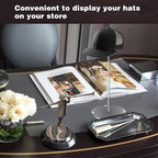 Hdkwby Acrylic Hat Display Stand 3 Pack- Thickened Base for Helmet, Wig - Multi-Use for Perfumery, Watch, Glass, Jewelry Collectibles - Home, Office, Retail, Salons, Hotels, Malls ( 11.8Inch Height)