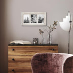 Americanflat Hinged 4x6 Triple Picture Frame with 3 Photo Openings and Polished Glass - Distressed Wood Collage Picture Frames for Tabletop and Wall Display - Hampton Collection - Aspen White