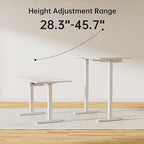 Agilestic Standing Desk with 2 Drawers, Adjustable Height Electric Desk with Storage, 48 x 24 Inches Sit Stand Up Computer Table for Work Office Home, White