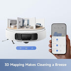 Mova E40 Ultra Robot Vacuum and Mop, 19,000Pa Suction, Extenable & Liftable Mop, All-in-One Station, Auto-Empty, Auto Washing & Hot Air Drying, 360°Obstacle Avoidance, App & Voice Control