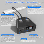 Sump Pump Alarm WiFi, Smart High/Low Water Level Alarm, Free App Notification & 120dB Alarm, Built-in Backup Battery, IPX4 Waterproof, with 10ft Float Switch for Basement Sump, Water Tank, Septic Tank