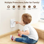 Thinkbee Remote Control Outlet, 15A /1500W 300ft RF Range Wireless Light Switch Kit, Expandable Remote Outlet Electrical Switch for Lamp Fan Household Appliances, 80-275V with Anti-Surge 4000V