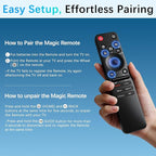 Replacement Magic Remote for LG Smart TV 2025 with Red Silicone Cover – Compatible with LG OLED G5 C5 B5, QNED 92A 85A 80A – AI Voice, Pointer, Scroll, Air Mouse – Quick Pairing & Durable Design