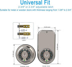 Double Sided Keypad Door Knob with Dual Cylinders and Key Alike, iuknob Keyless Entry Smart Door Lock for Entrance, Fence, Gate, Swimming Pool,Waterproof and Weatherproof for Outdoor & Interior Door.