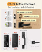 Philips WiFi Smart Lock with Front Door Handle Set, Built-in WiFi, APP Remote & Voice Control, Fingerprint Keyless Entry Door Lock, Keypad Deadbolt Smart Locks for Front Door, Auto-Lock, Backup 2 Keys