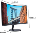 KOORUI 27 Inch Curved Monitor FHD 1080P 144Hz Gaming Office Computer Monitors, 1500R PC Screen with HDMI VGA, Eye Care TÜV Rheinland Certified, Tilt Adjustable, Black.