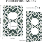 Bvtewkhz Green Luxury Modern Cubic Marble Cubic Marble Duplex Outlet Decorative Light Switch Covers Electrical Faceplate Switch Plates for Bathroom Kitchen Home