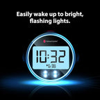 Bellman & Symfon Vibrating Alarm Clock Pro with Bed Shaker - Loud Alarm, Flashing LED Night Lights for Heavy Sleepers, Hard of Hearing and Deaf People - Alarm Clocks for Bedrooms with Backup Batteries