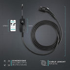 Lectron Portable Level 1 J1772 EV Charger with Wi-Fi/App Control - 12 Amp, 120V Portable Charger with NEMA 5-15 Plug, 16ft Charging Cable - for J1772 Electric Vehicles ONLY