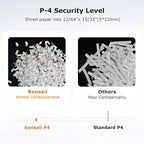 Bonsaii 12 Sheet Micro Cut Paper Shredder | 60-Minute Continuous Run Time | Home Office Heavy Duty Shredder for CD, Credit Card, Mails, Staple, Clip, Jam-Proof System | 4.2 Gal Pullout Bin