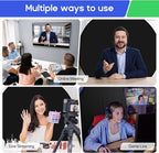Portable Black White Screen Chair, 57 in Screen Backdrop with Stand 2-in-1Double Sided Foldable Blackwhite Background, for Video Chats and Meetings, Photography, Photo Zoom, Streaming Games