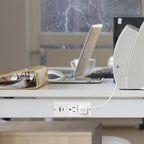 Conference Recessed Power Strip USB C PD 20W Fast Charging,Furniture Recessed Outlet,2 Outlets,2 USB Ports Table Power Strip,Flush Mount Power Strip for Side Table,6ft Cord,Flat Plug