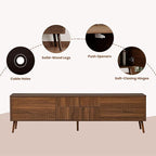 Merax Mid Century 70" TV Stand, Modern Entertainment Center for TVs up to 80", Media Console with Storage, 2 Cabinets & 2 Drawers for Living Room, Office