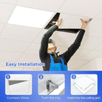 Aphyni 48 Pack 2x2 LED Flat Panel Light, Dimmable Office Kitchen Flush Mount Ceiling Light Panel,Bright 6500LM,Dimmable,Selectable Features, 3000K/4000K/5000K/5700K/6500K, 30W/35W/40W/45W/50W