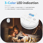 6 Packs,2 in 1 Technology, Smoke,Carbon Monoxide Detector, Co Alarm,85db Alert,LCD Readout,3 Color LED Indication,(Green Light Blinking at Work), with 3 AA Batteries,Easy Install,for Home and Kitchen