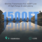 Vrriis Wireless Video Transmitter and Receiver with UVC Out for Live System,Manual Switching of 20 Channels,Wireless Video Transmission System 1500FT Los Range,0.05s Delay,Up to 5 Devices(1TX+1RX)