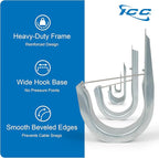 ICC 3/4-Inch Wall Mount J-Hook – 25-Pack, Cable Support Hooks Without Retainer Clips, Galvanized Steel with Zinc Finish – for Structured Cabling and Cable Management