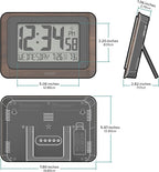 La Crosse Technology 513-17907-INT Digital Atomic Clock with Temperature - Walnut/Black