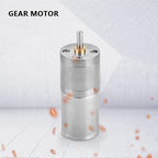 25mm DC 12V 25GA 370 Low Speed Metal Gear Motor for Electronic Locks Robots Electric Curtains and Doors Metal Gears Quiet High Performance for Mixers Monitoring Equipment and Pet Feeders