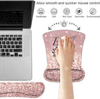 Keyboard Wrist Rest and Mouse Pad Wrist Support Set with Coasters, Non-Slip PU Base Ergonomic Gaming Mousepad for Home Office Working Studying Easy Typing & Pain Relief, Bible Verses Psalm 46:10
