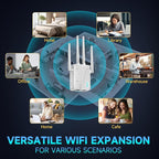 WiFi Extender, 2026 Strongest WiFi Extender Signal Booster, Whole Home Internet Repeater Covers up to 15,000 sq.ft and 50 Devices, Easy Setup | Banish WiFi Dead Zones