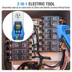 INSTRODOTS Circuit Breaker Finder, Digital Breaker Finder with GFCI Outlet Tester, AC 90-135V Electrical Circuit Tracer with Buzzer Alarm & Color LCD Display, Includes Batteries & Carrying Case