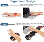Ergonomic Keyboard Wrist Rest & Mouse Pad Wrist Rest Set,Large XXL Gaming Desk Mat 31.5"x 11.8" with Memory Foam,Easy Typing Pain Relief for Office & Home,Vintage USA Flag American Patriotic Eagle