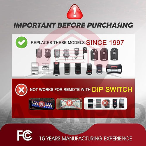 3X Genie Garage Door Opener Remote G3T-A G3T-R G3T-BX Intellicode【10-Year-Warranty】