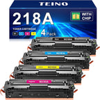 218A Toner Cartridges 4 Pack (with Chip) Compatible Replacement for HP 218A 218X for HP Color LaserJet Pro MFP 3301fdw 3301cdw 3301sdw Pro 3201dw Printer High Yield Ink W2180A W2180X (B/C/Y/M)