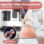 Upholstery Carpet Cleaner, MUJERBAY 12Kpa Portable Spot & Stain Cleaner Shampooer, Move with Universal Wheels & Handle, 1.18-inch Deep Cleaning Machine for Couch, Stairs, Car & Messes.